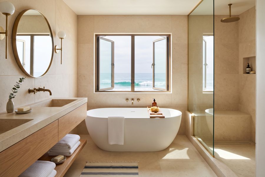 A guest bath — conceptual rendering